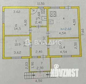 Дом 80м², 1-этажный, участок 6 сот.