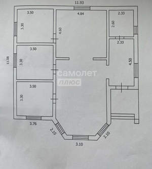Дом 114м², 1-этажный, участок 9 сот.