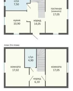 Дом 100м², 2-этажный, участок 7 сот.