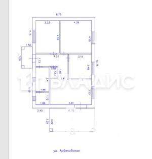 Дом 113м², 1-этажный, участок 6 сот.