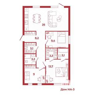 Дом 85м², 1-этажный, участок 6 сот.
