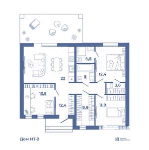 Коттедж 114м&sup2;, 1-этажный, участок 8 сот.  