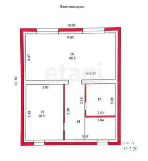 Дом 278м², 2-этажный, участок 12 сот.  