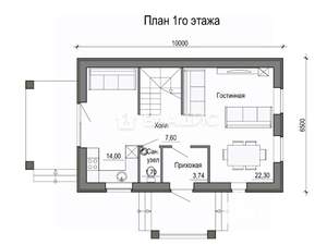 Дом 125м², 2-этажный, участок 6 сот.  