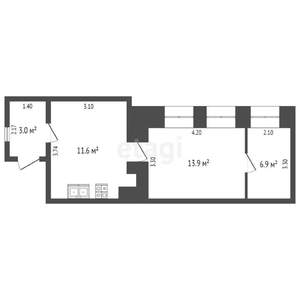 Дом 33м², 2-этажный, участок 1 сот.  