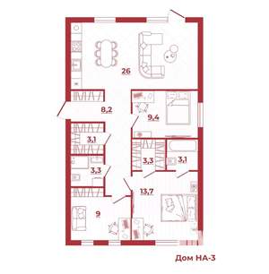 Коттедж 85м², 1-этажный, участок 6 сот.  