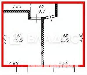 Таунхаус 49м², 2-этажный, участок 1 сот.  