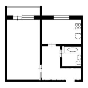 1-к квартира, на длительный срок, 34м2, 4/11 этаж