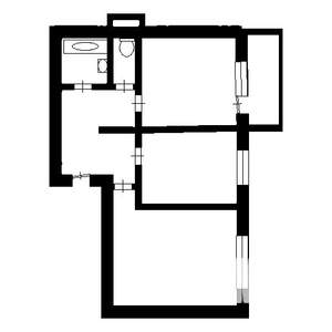 2-к квартира, на длительный срок, 45м2, 4/9 этаж
