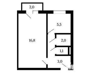 1-к квартира, на длительный срок, 29м2, 8/9 этаж