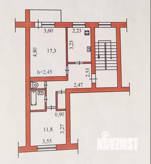 2-к квартира, на длительный срок, 52м2, 3/5 этаж