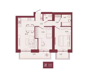 3-к квартира, вторичка, 63м2, 14/17 этаж