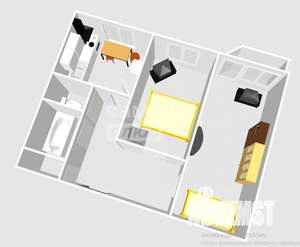 2-к квартира, вторичка, 53м2, 5/9 этаж