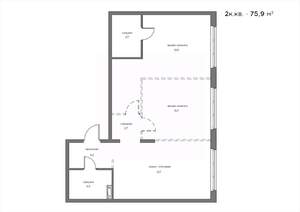 2-к квартира, вторичка, 76м2, 4/21 этаж