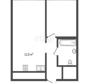 2-к квартира, вторичка, 47м2, 7/17 этаж
