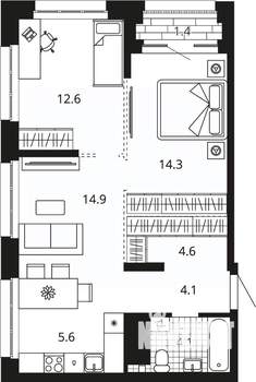 2-к квартира, вторичка, 62м2, 21/23 этаж