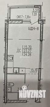 Студия квартира, вторичка, 23м2, 2/17 этаж