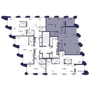 4-к квартира, вторичка, 119м2, 11/23 этаж