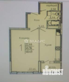 1-к квартира, вторичка, 49м2, 8/18 этаж
