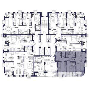 2-к квартира, вторичка, 77м2, 7/18 этаж