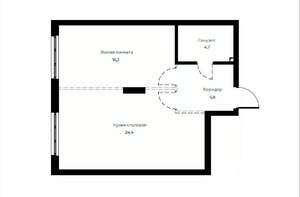 1-к квартира, вторичка, 51м2, 10/23 этаж