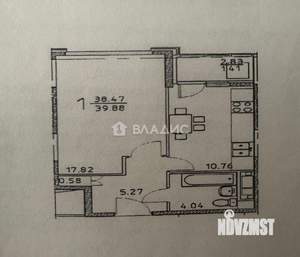 1-к квартира, вторичка, 40м2, 2/18 этаж