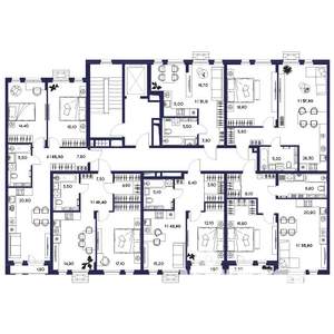 2-к квартира, вторичка, 65м2, 5/16 этаж