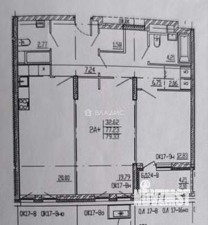 3-к квартира, вторичка, 81м2, 11/17 этаж