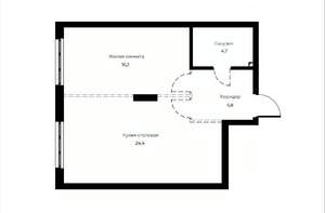 1-к квартира, вторичка, 51м2, 14/23 этаж