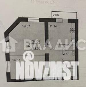 2-к квартира, вторичка, 62м2, 10/10 этаж
