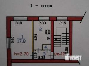 1-к квартира, вторичка, 30м2, 1/2 этаж