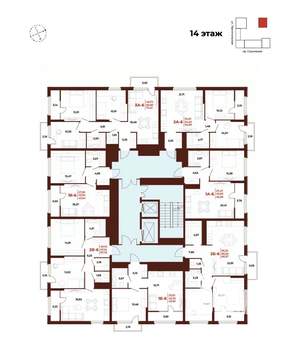 2-к квартира, вторичка, 67м2, 14/18 этаж