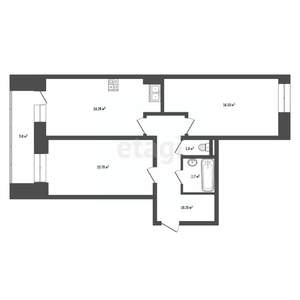 2-к квартира, сданный дом, 64м2, 10/10 этаж
