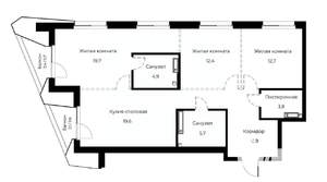 3-к квартира, вторичка, 93м2, 5/23 этаж