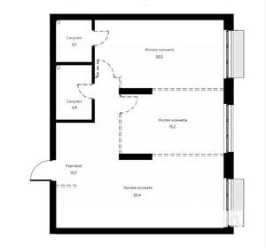 2-к квартира, вторичка, 80м2, 5/23 этаж