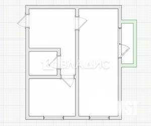 1-к квартира, вторичка, 34м2, 5/9 этаж