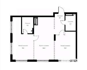 2-к квартира, вторичка, 76м2, 18/23 этаж