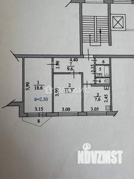 2-к квартира, вторичка, 52м2, 3/9 этаж