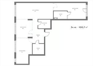 3-к квартира, вторичка, 101м2, 6/21 этаж