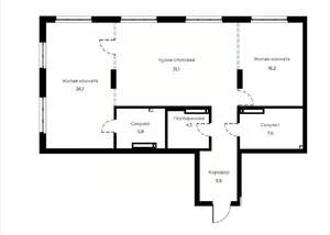 2-к квартира, вторичка, 101м2, 8/23 этаж