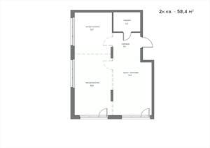 2-к квартира, вторичка, 58м2, 13/21 этаж