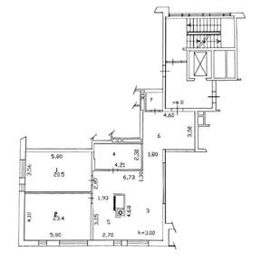 2-к квартира, вторичка, 109м2, 4/9 этаж