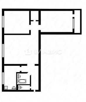 3-к квартира, вторичка, 59м2, 1/5 этаж