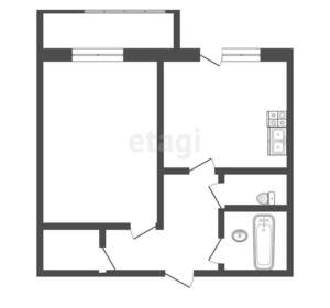 1-к квартира, вторичка, 41м2, 1/15 этаж