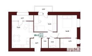2-к квартира, вторичка, 70м2, 16/17 этаж