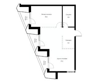 1-к квартира, вторичка, 59м2, 7/23 этаж