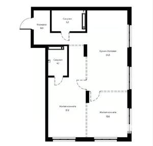 2-к квартира, вторичка, 77м2, 5/23 этаж