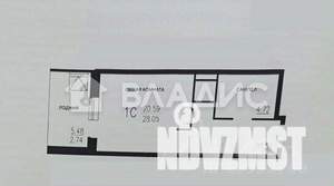 Студия квартира, вторичка, 25м2, 9/22 этаж