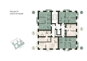 1-к квартира, вторичка, 49м2, 4/18 этаж