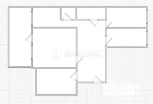 4-к квартира, вторичка, 74м2, 2/9 этаж